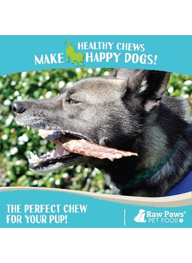 Raw Paws Beef Esophagus Strips for Dogs, 6-inch, 8-oz - All Natural Beef Esophagus Chews - Free-Range Beef Esophagus Strips - Dog Taffy Chews - Beef Gullet Strips for Dogs - Cow Dog Jerky Treats - Image 5