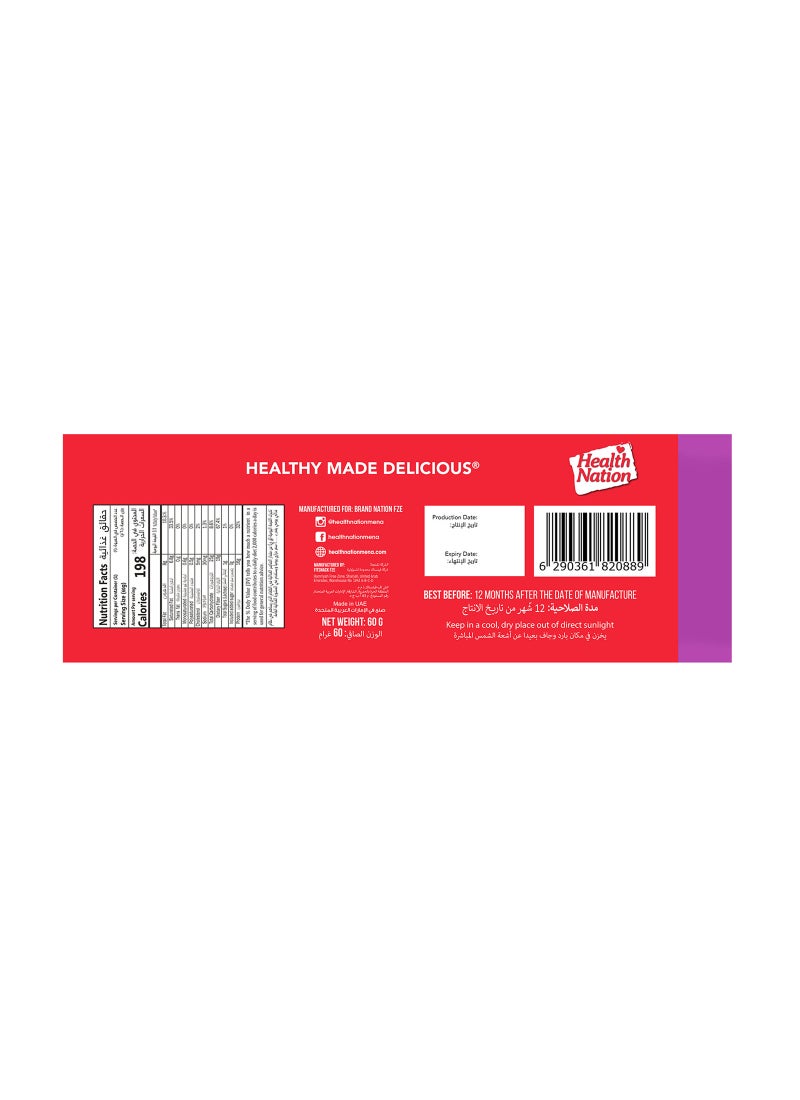 Health Nation Berry Blast Cheesecake Protein Bar 60g (16g Protein)  - Image 2