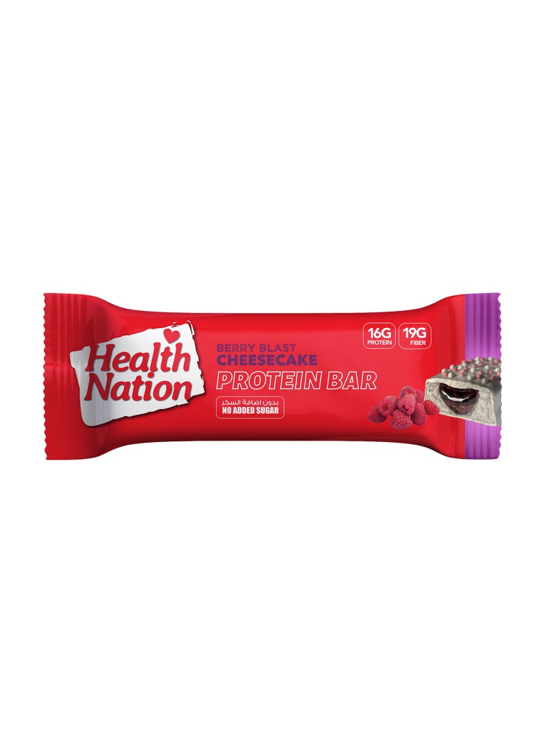 Health Nation Berry Blast Cheesecake Protein Bar 60g (16g Protein)  - Image 1