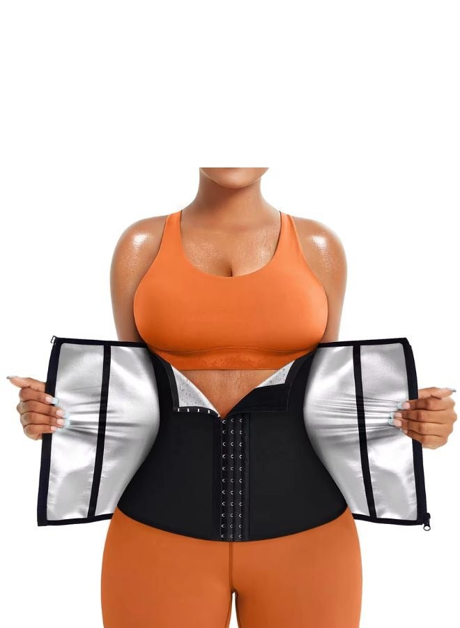 Generic 2023 Double-Layer Slimming Belt – Colombian Sauna Effect Waist Trainer for Women – Ideal for Fitness Workouts, Silver, 2XL – Women's Shapewear for Tummy Control, Belly Slimming, Body Shapers, Medical-Grade Compression, and Postpartum Support Belt.  - Image 1