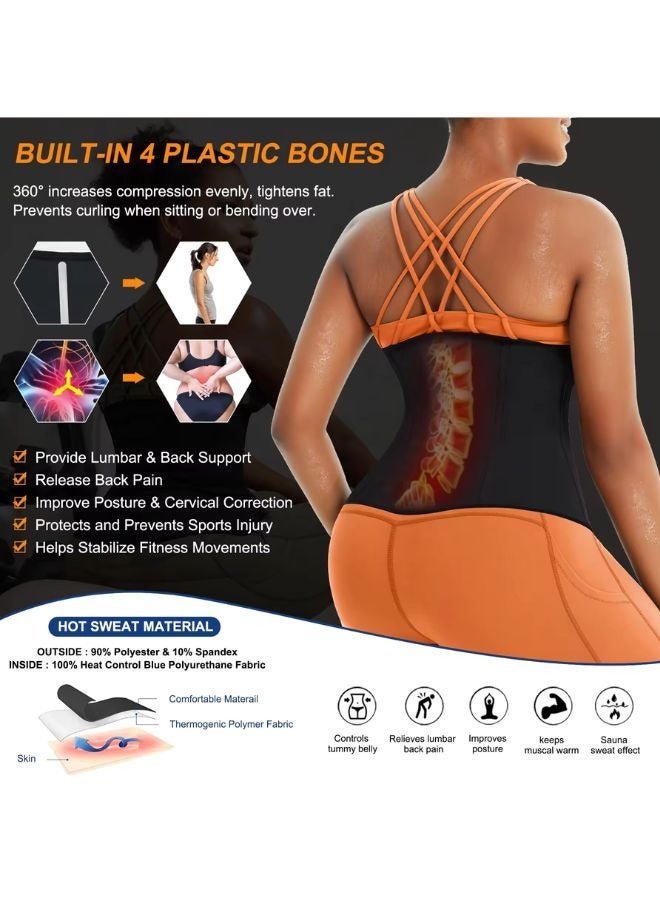 Generic 2023 Double-Layer Slimming Belt – Colombian Sauna Effect Waist Trainer for Women – Ideal for Fitness Workouts, Silver, 2XL – Women's Shapewear for Tummy Control, Belly Slimming, Body Shapers, Medical-Grade Compression, and Postpartum Support Belt.  - Image 2