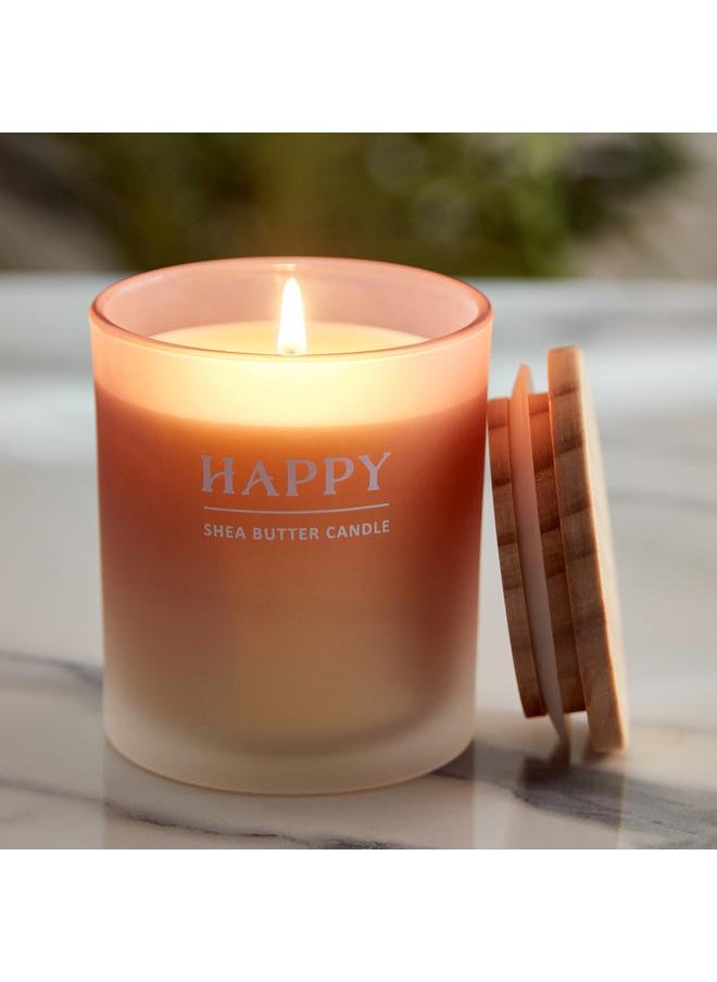 Nourish Happy Scented Jar Candle With Wooden Lid 206 G  - Image 2