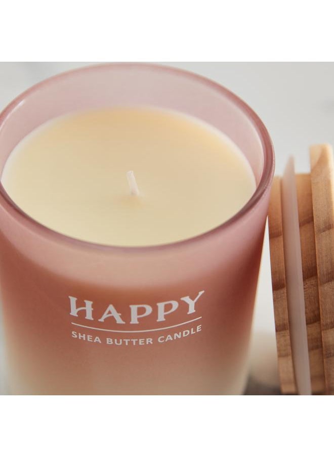Nourish Happy Scented Jar Candle With Wooden Lid 206 G  - Image 3