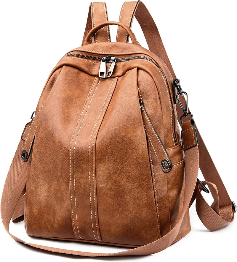 MUCHOVA Stylish Anti Theft Women's Fashion Backpack | Sling | Shoulder | Handbag | Ladies Purse | College Bag for Girls | Crossbody | Casual | Daypack (Chocolate) - Image 1