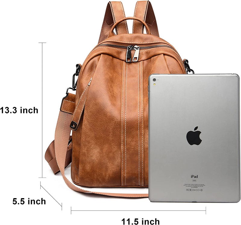 MUCHOVA Stylish Anti Theft Women's Fashion Backpack | Sling | Shoulder | Handbag | Ladies Purse | College Bag for Girls | Crossbody | Casual | Daypack (Chocolate) - Image 3