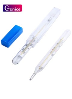 Gonice 2 Pcs Mercury Thermometer Glass Thermometers Large Screen Mercury Glass Thermometer Body Fever Thermometer For Baby Kids  - Image 1