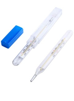 Gonice 2 Pcs Mercury Thermometer Glass Thermometers Large Screen Mercury Glass Thermometer Body Fever Thermometer For Baby Kids  - Image 2