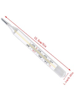 Gonice 2 Pcs Mercury Thermometer Glass Thermometers Large Screen Mercury Glass Thermometer Body Fever Thermometer For Baby Kids  - Image 3