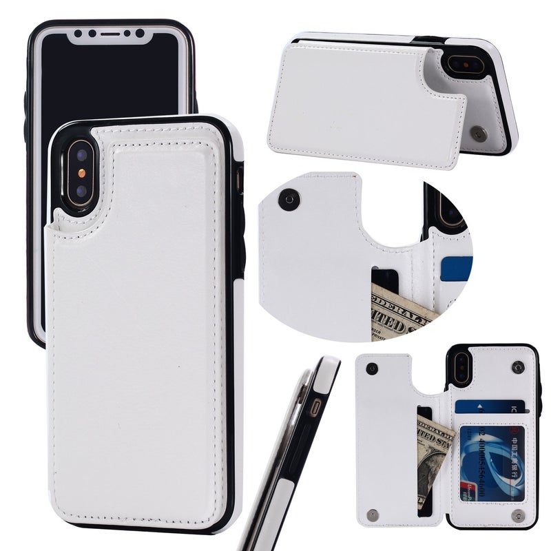 Business Leather Flip Case with Card Slot for iPhone 17 Pro - Crazy Horse Texture, Magnetic Stand, Drop Protection
