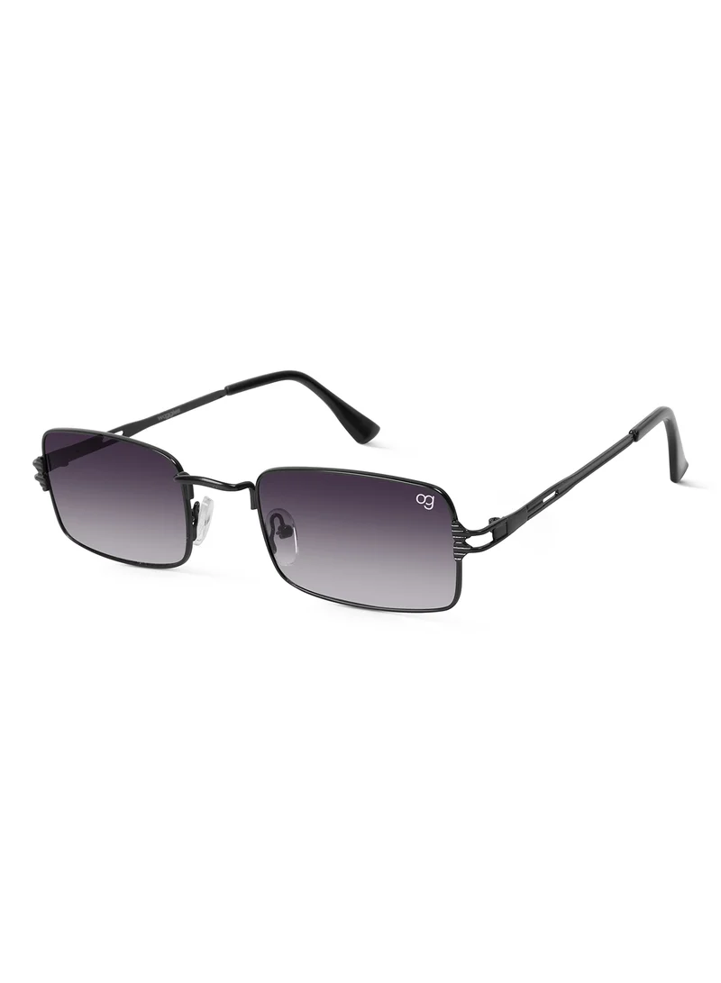 Woggles UV- Protected  Black Rectangle Sunglasses