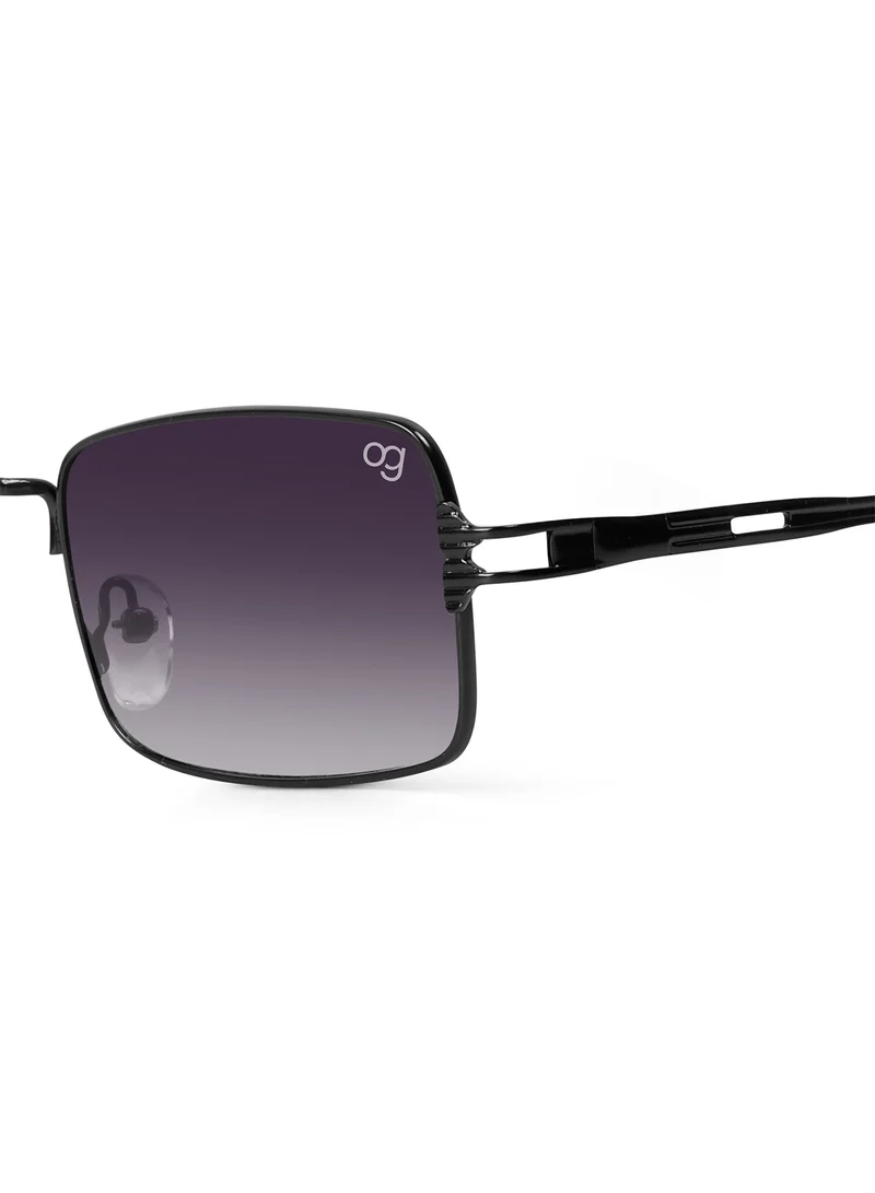 Woggles UV- Protected  Black Rectangle Sunglasses