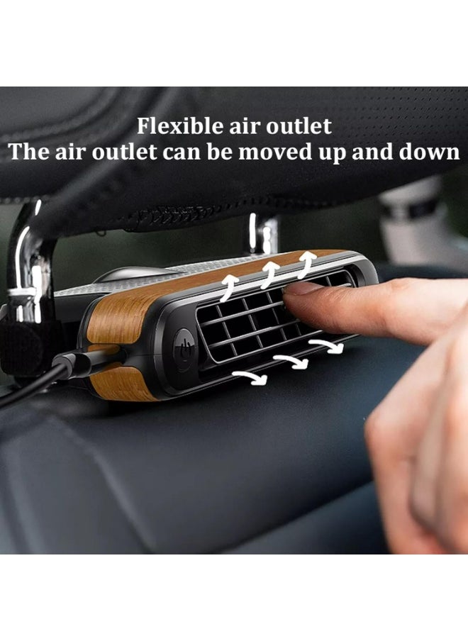 Generic Car Seat Cooling Fan CF04 – USB-Powered Twin Turbo Fan for Front & Rear Seats, 3-Speed Adjustable, Quiet Operation, Easy Clip-On Headrest Mount for Cars, SUVs, RVs & Trucks  - Image 3