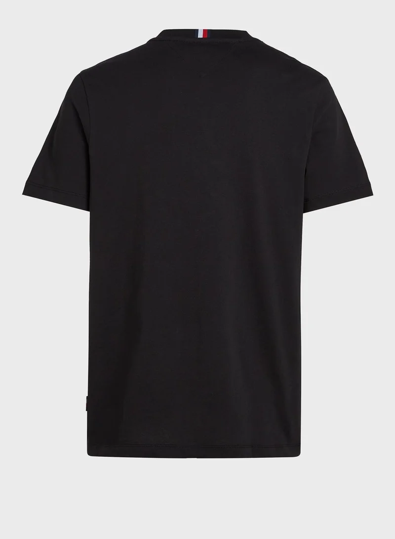 TOMMY HILFIGER Chest Striped Crew Neck T-Shirt