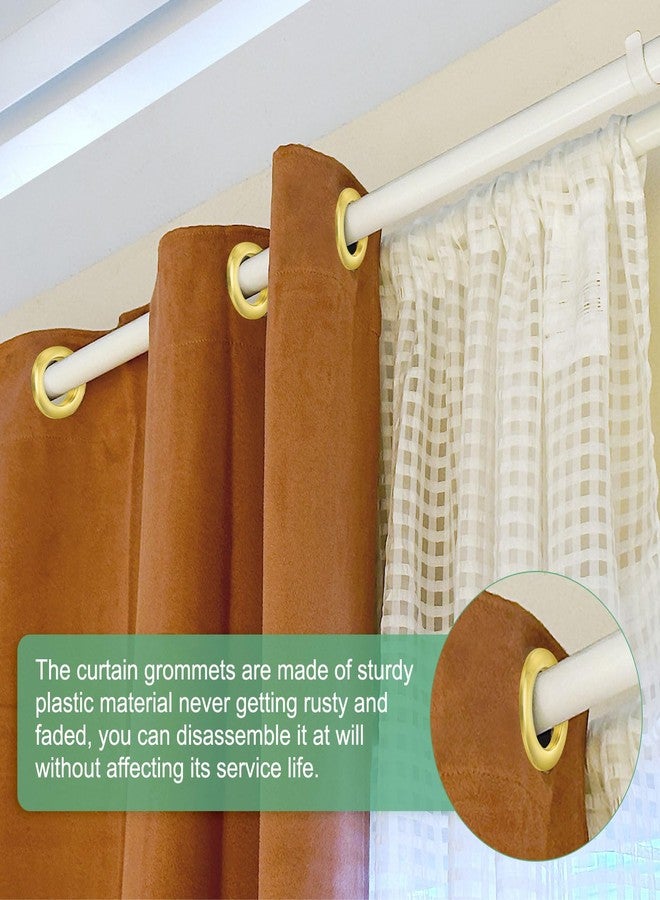 M METERXITY 50-Pack Curtain Grommets, 1-9/16 Inch Inner Diameter Plastic Curtain Rings Clip Eyelet Rings Nanoscale Low Noise Roman Ring for Windows/Fabric, Home Drapes Grommets [Gloss Silver] - Image 4
