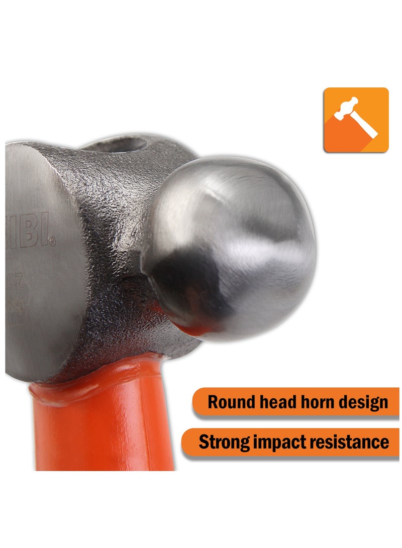 KSEIBI Ball Pein Hammers with Progrip Handle,16 oz. Forged Fine Grain Steel Head, Shock Resistant, Non-Slip Handle, Die-forged, Pein Hammer for Metal Work, Rounding, Blacksmith Hammer, Mechanics.  - Image 4