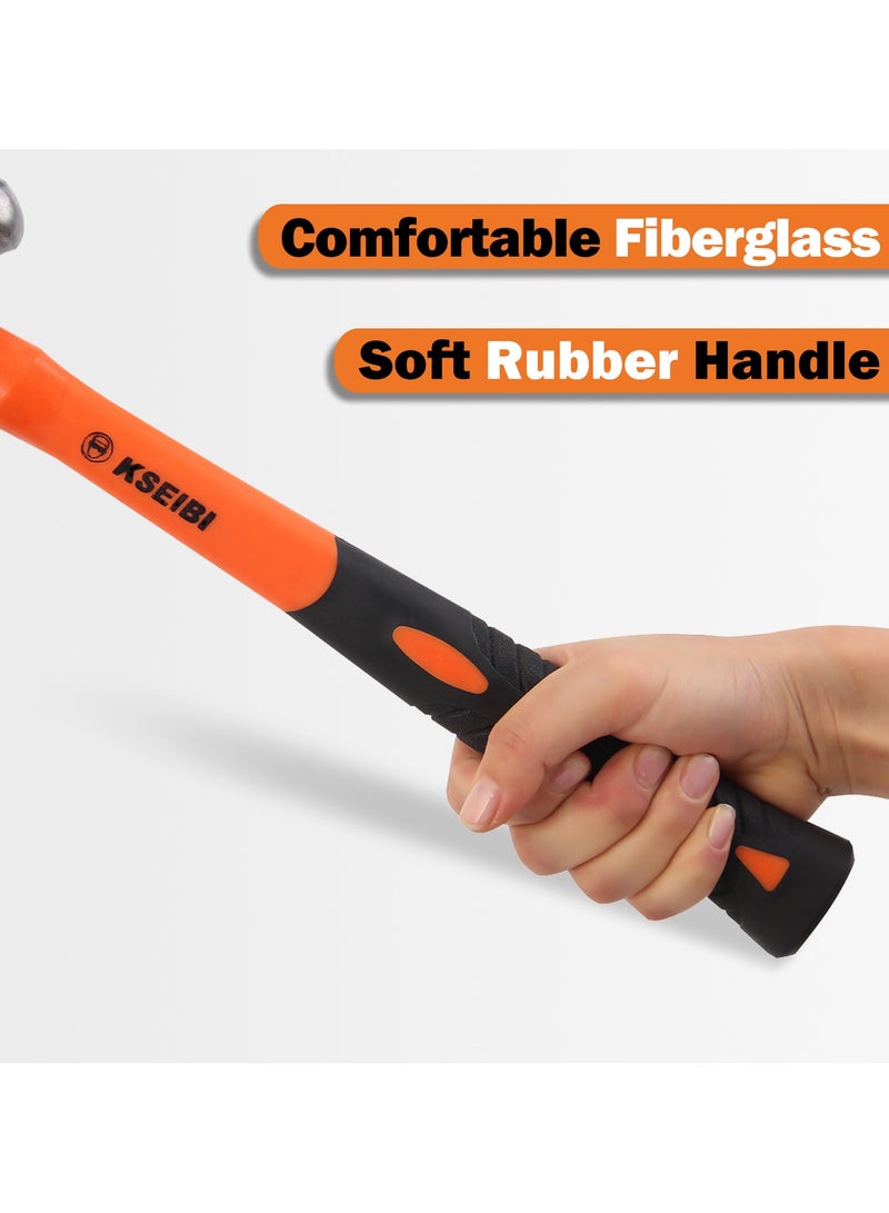 KSEIBI Ball Pein Hammers with Progrip Handle,16 oz. Forged Fine Grain Steel Head, Shock Resistant, Non-Slip Handle, Die-forged, Pein Hammer for Metal Work, Rounding, Blacksmith Hammer, Mechanics.  - Image 5