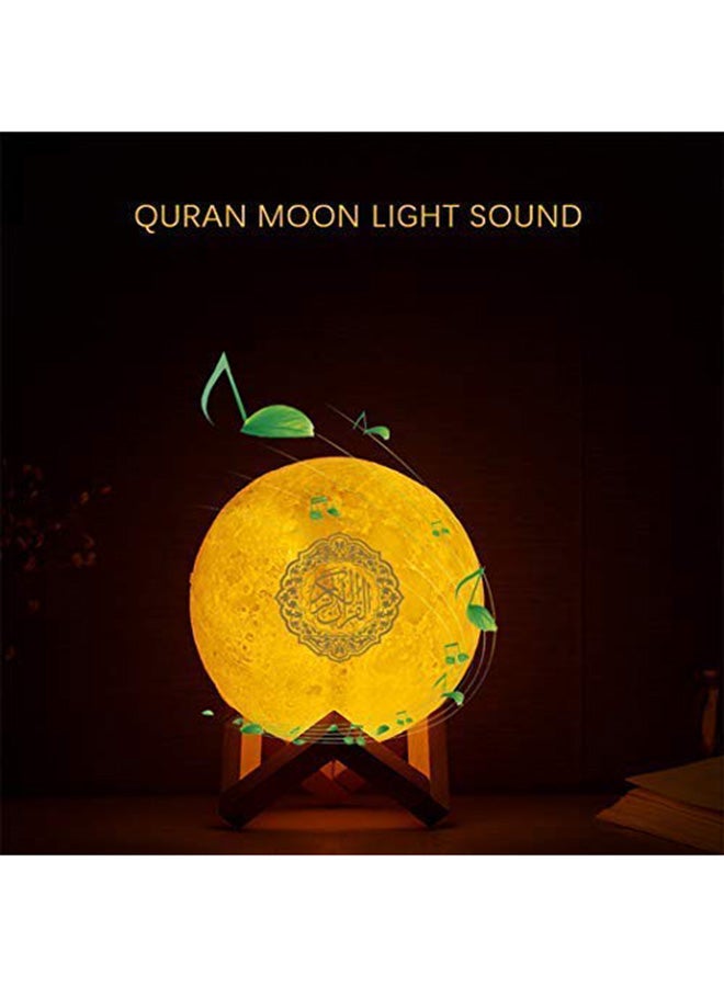 SUNDUS Moon Lamp Quran Speaker 6.69 x6.1 x 6.22 inch warm lightning White/Brown - Image 3
