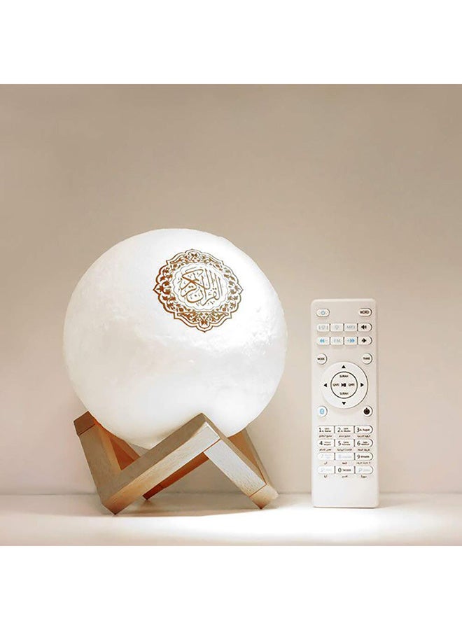 SUNDUS Moon Lamp Quran Speaker 6.69 x6.1 x 6.22 inch warm lightning White/Brown - Image 2