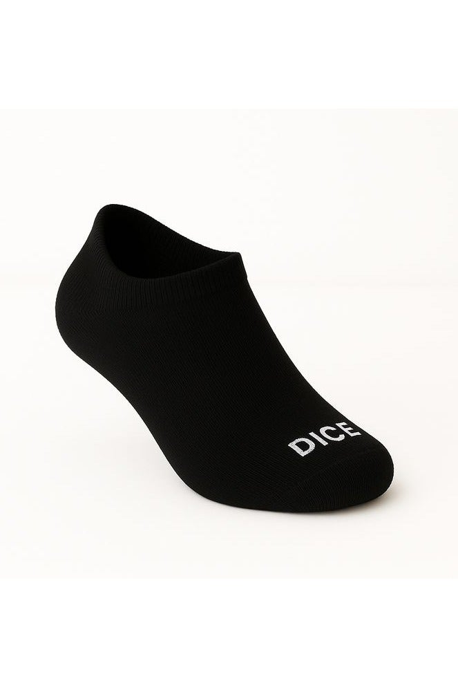 Dice Pack of 5 Black Cotton Socket Socks for Men - Image 2