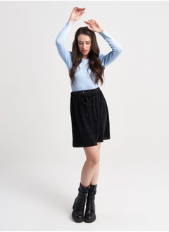 HaILYS Black Corduroy Drawstring Skirt  - Image 5