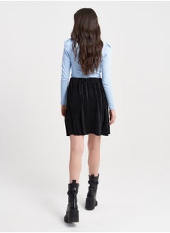 HaILYS Black Corduroy Drawstring Skirt  - Image 2