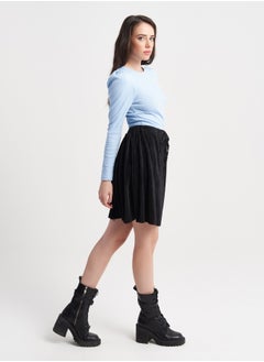HaILYS Black Corduroy Drawstring Skirt  - Image 3