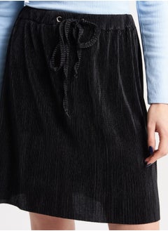 HaILYS Black Corduroy Drawstring Skirt  - Image 4