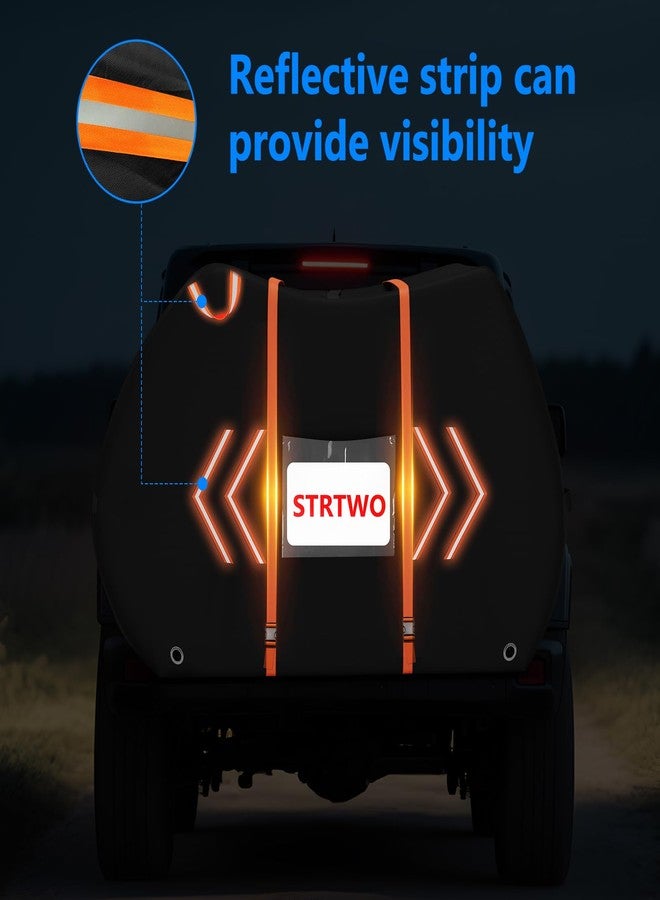 STARTWO Bike Cover for Transport 2 Bikes on Rear Rack, Heavy Duty Waterproof Outdoor Bicycle Rack Cover with Windproof Buckles and License Plate Pocket for Car Hitch Storage - Image 5