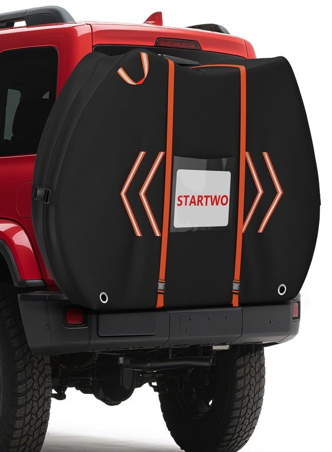 STARTWO Bike Cover for Transport 2 Bikes on Rear Rack, Heavy Duty Waterproof Outdoor Bicycle Rack Cover with Windproof Buckles and License Plate Pocket for Car Hitch Storage - Image 1