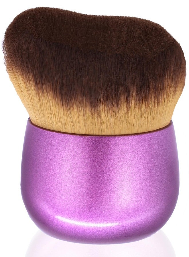 EOICCEOH Extra Large Body Makeup Brush For Self Tanner, Leg Makeup &Bronzer Blend,75 mm Wide-headed Kabuki Brush Provides More Even &Pretty Application, Sunscreen Face& Back Makeup Brush, Wet&Dry Use- Purple - Image 1