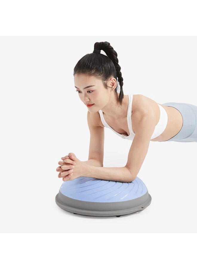 Keep كرة التوازن، كرة توازن نصف دائرية سميكة، تشكيل لياقة بيلاتس، شريط مقاومة للاستخدام المنزلي، أزرق محيطي - Image 4