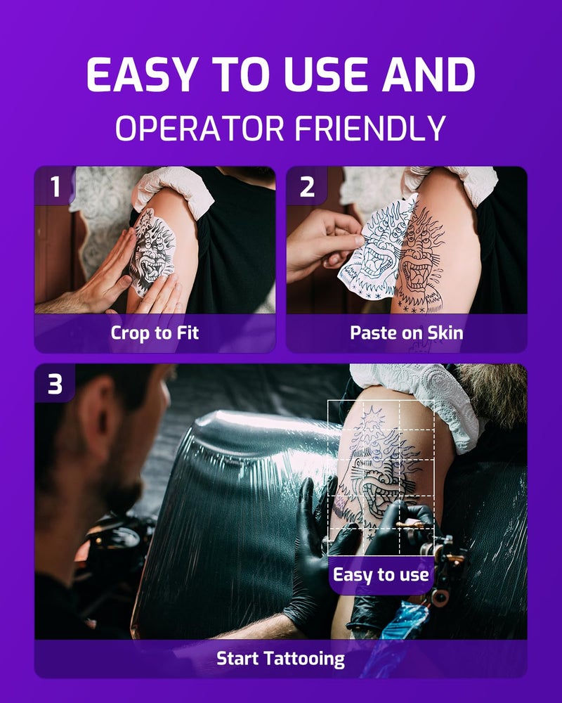 Phomemo Tattoo Stencil Printer, M08F Bluetooth Tattoo Machines Tattoo Printer,Compatible with Phone/Tablet/PC, Tattoo Supplies for Tattoo Artists & Beginners, Black - Image 5