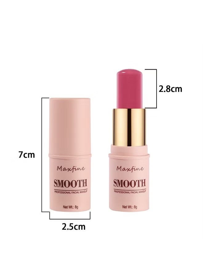 Maxfine Smooth Professional Facial Makeup ,Cheeks & Lips and Eyes, 3 in 1 Creamy Blush,Moisturizing and Delicate Long Lasting Makeup Retention (#06) - Image 5