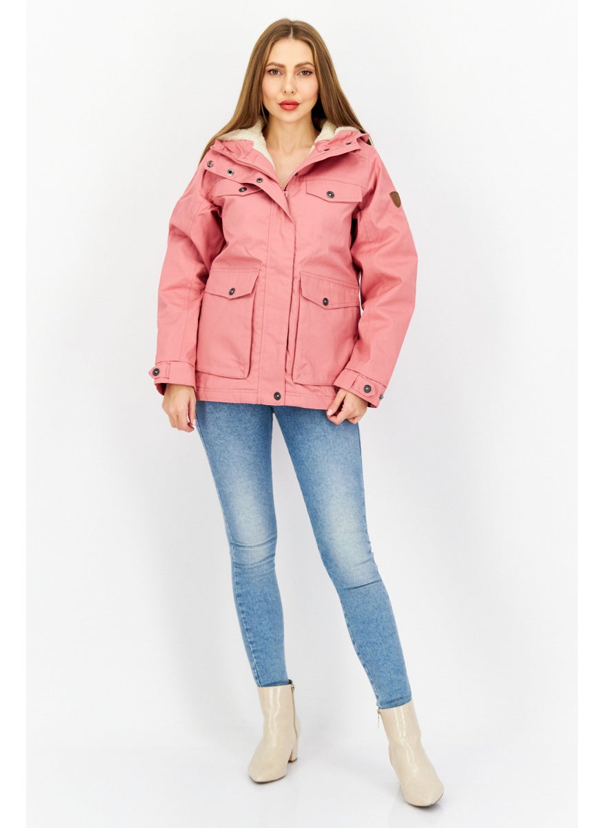 Trespass Women Solid Fleece Puffer Jacket, Pink  - Image 4