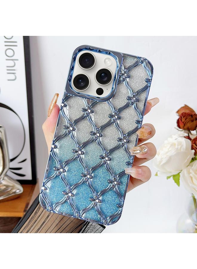 اس-توب جراب لهاتف iPhone 14 Pro مصنوع من مادة TPU المطلية بالكهرباء على شكل زهرة نجمية مع ورق لامع متدرج - Image 1