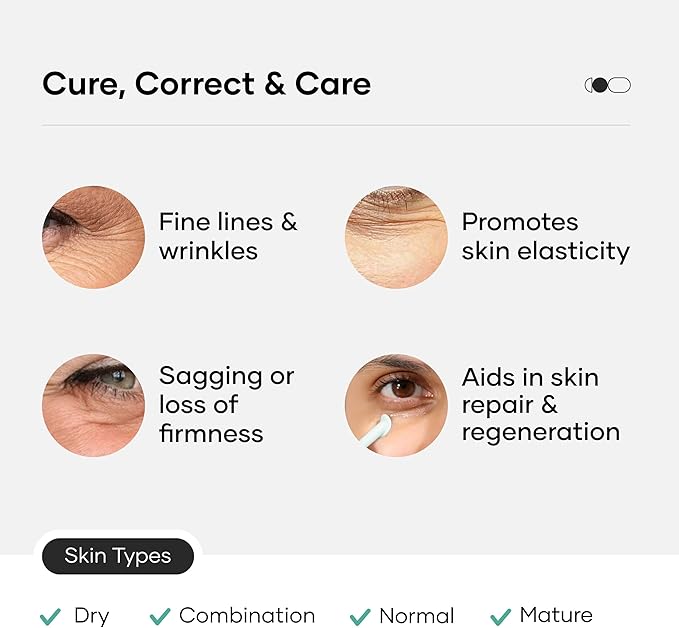 Cureskin جل كيرسكن تحت العين للهالات السوداء للنساء والرجال جل بيوببتيد تحت العين لتقليل الهالات السوداء والانتفاخات والتجاعيد كريم تحت العين للرجال والنساء - Image 5