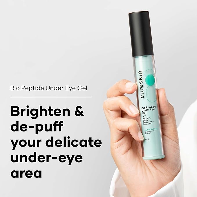 Cureskin جل كيرسكن تحت العين للهالات السوداء للنساء والرجال جل بيوببتيد تحت العين لتقليل الهالات السوداء والانتفاخات والتجاعيد كريم تحت العين للرجال والنساء - Image 2