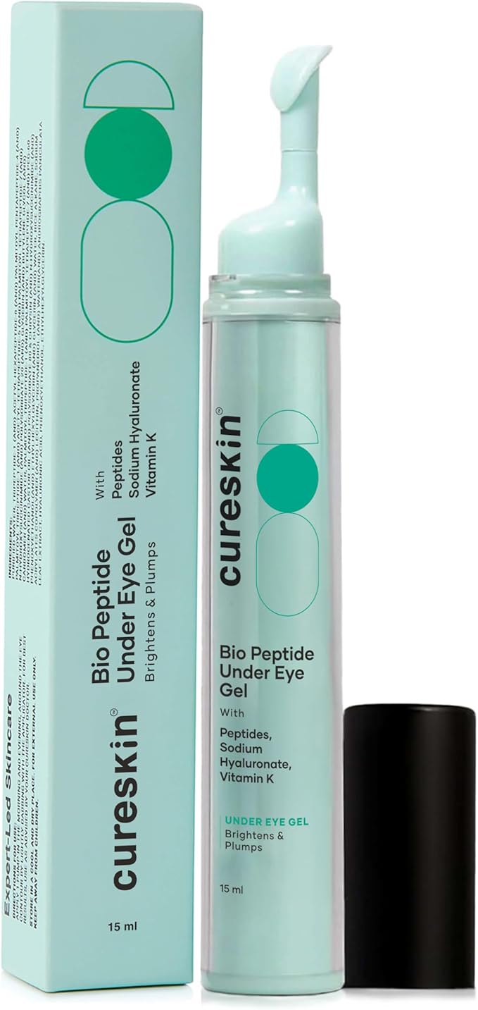 Cureskin جل كيرسكن تحت العين للهالات السوداء للنساء والرجال جل بيوببتيد تحت العين لتقليل الهالات السوداء والانتفاخات والتجاعيد كريم تحت العين للرجال والنساء - Image 1