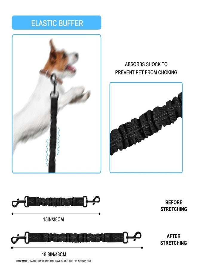 MATTISAM Dog Seat Belt for Bike Basket, Retractable Bicycle Dog Seatbelt, Elastic Pet Safety Leash Harness for Cat, Dog Leash Extension Attachment Shock Absorbing Lead Extension Absorber (Black) - Image 3