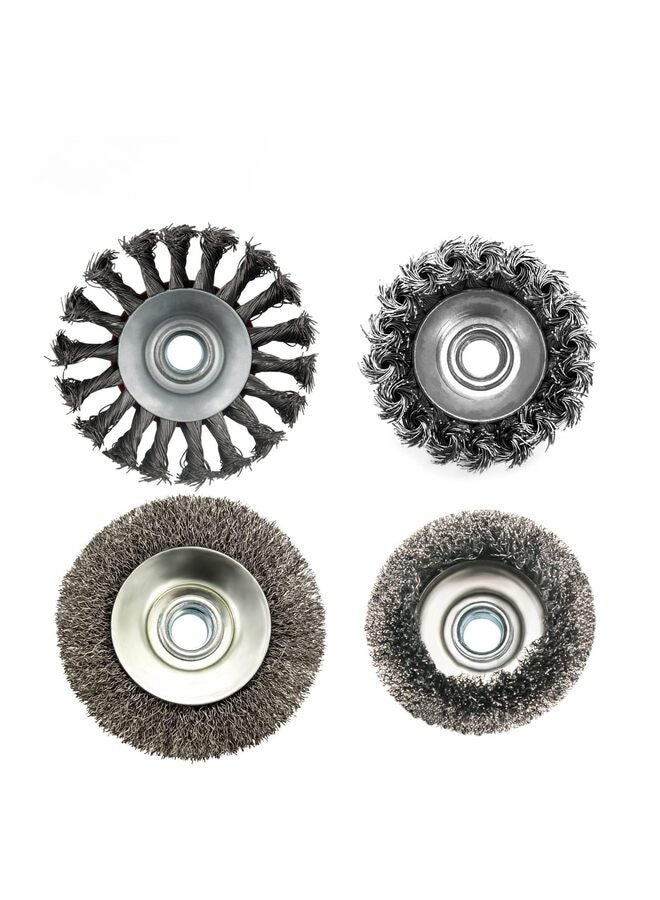 فرشاة سلكية لطحن الزوايا من ، مجموعة عجلات سلكية لطحن الزوايا، مجموعة فرشاة سلكية خشنة معقودة ملتوية، فرشاة سلكية خشنة معقودة لطحن الزوايا - سلك من الفولاذ الكربوني - خفيف - Image 2