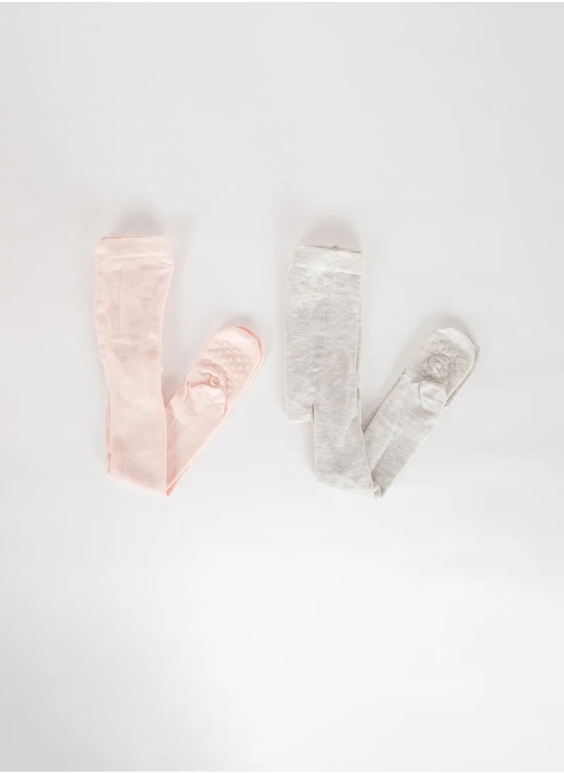 DeFacto 2-Pack Anti-Slip Sole Cotton Tights