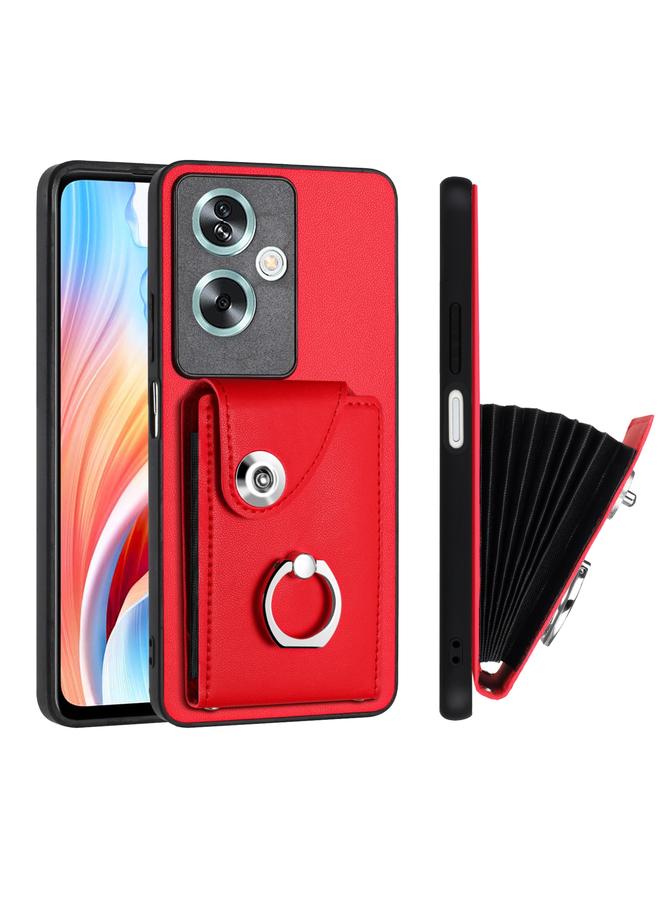 S-TOP Case For OPPO A79 5G Global Organ Card Bag Ring Holder PU Phone Case - Image 2