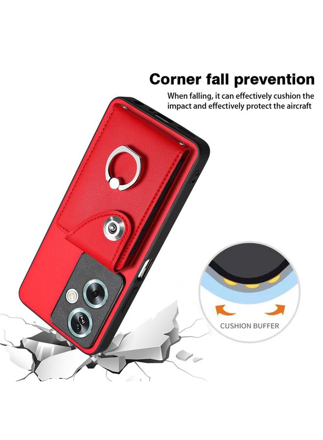 S-TOP Case For OPPO A79 5G Global Organ Card Bag Ring Holder PU Phone Case - Image 5