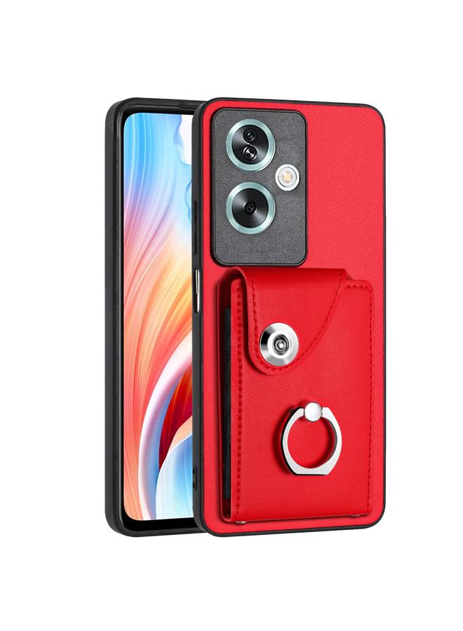 S-TOP Case For OPPO A79 5G Global Organ Card Bag Ring Holder PU Phone Case - Image 1