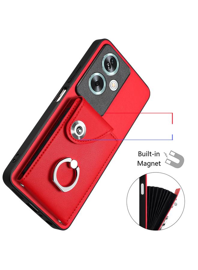 S-TOP Case For OPPO A79 5G Global Organ Card Bag Ring Holder PU Phone Case - Image 4