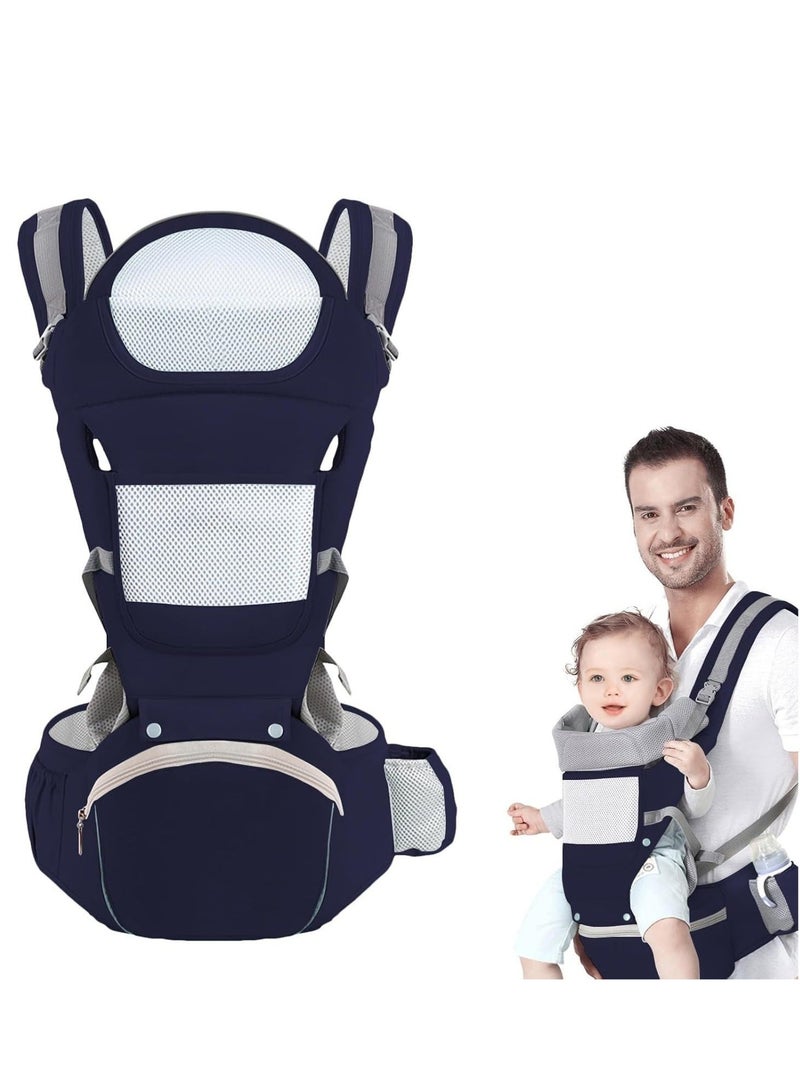 DURKU 6 in 1 Baby Carrier, Adjustable Baby Wraps Carrier with Hip Seat, Ergonomic Design, Fits for Newborn, Infant & Toddler - Image 1