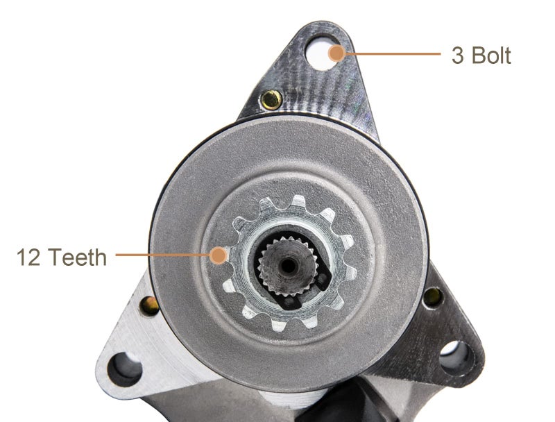 CMOOD 3 Bolt Starter Compatible for 125cc 110cc 100cc 90 cc 70cc 50cc Tao Tao ATV Dirt Bike Go Karts Four Wheeler Pit Bike 3 Bolt Starter Motor with Line - Image 2