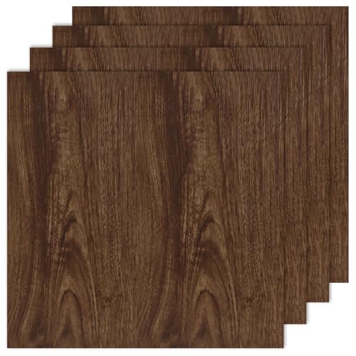 AKOLAFE 40 Sheet Vinyl Flooring 12 x 12 Peel and Stick Floor Tile Waterproof Dark Wood Vinyl Floor Tiles Clearance Self Adhesive Floor Tiles Sticky Laminate Flooring Stick on Bathroom Kitchen Basement - Image 1
