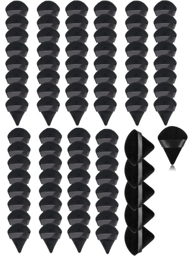 DATNASAYAD 85 Pieces Triangle Cosmetic Loose Powder Puffs Washable Reusable Soft Plush Foundation Sponge for Face Body Wet Dry Makeup Tool- Multicolor Pack of 85 - Image 1