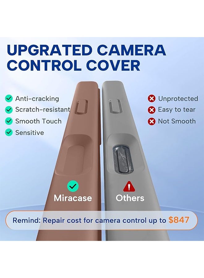 YJ Compatible with iPhone 17 Pro Max case, supports MagSafe, integrated silicone camera control cover, 3.0mm thick shockproof and drop-resistant case, suitable for iPhone 17 Pro Max in chocolate color - Image 2